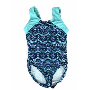 Bee Leotards Swimsuit One Piece Blue Turquoise 12